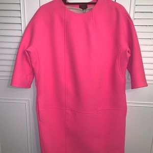 Neon Pink Neoprene Shift Dress
